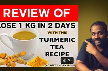VERSATILE VICKY Turmeric Tea Recipe for Weight loss (Thyroid Tea)  / Lose 1 Kg in 2 Days / REVIEW