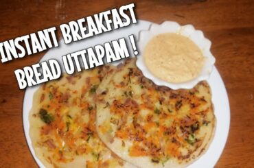 Healthy Breakfast idea for kids in tamil / BREAD UTTAPPAM  #instantbreakfast