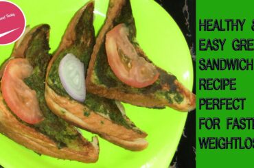 Breakfast recipe for Weight loss | Healthy Green sandwich | Iron and Calcium rich | Simple and tasty