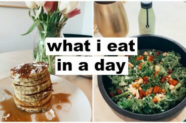 what I eat in a day! matcha pancakes, the best salad & pasta! | Keaton Milburn