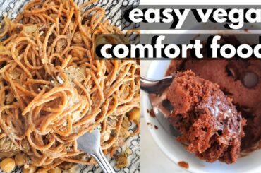 MUST TRY Comforting Vegan Recipes Using TAHINI (Creamy Mushroom Pasta & Mug Brownie)