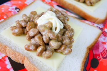 Natto (Fermented Soybeans) and Cheese Healthy Sandwich Maker Recipe