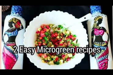 EASY HEALTHY SALAD/microgreen veggie mayo sandwitch/ 2 easy microgreen Recipes/MICROGREEN SANDWITCH