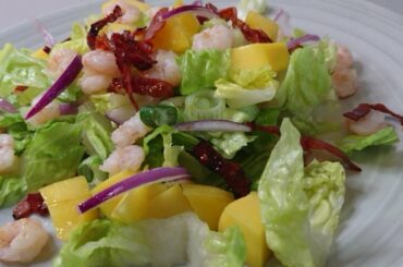 Prawns Chorizo and Mango Summer Salad | Easy Salad Recipes || Cheffoodiecast