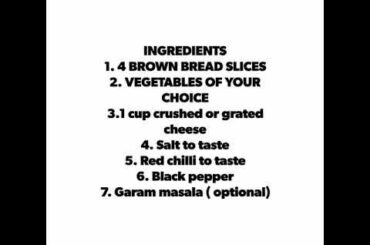 |BROWN BREAD VEG GRILLED SANDWICHES||HEALTHY BREAKFAST OPTION||QUICK AND EASY RECIPE||