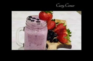 Super Refreshing Strawberry Blueberry Smoothie | Healthy Recipe | Curry Corner
