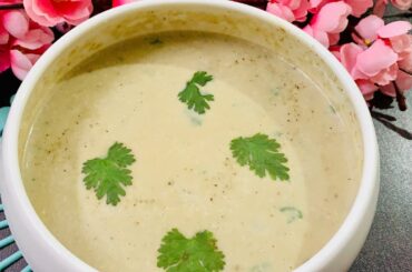 Cream of mushroom without cream recipe | Protein rich weight loss soup | We are on liquid diet