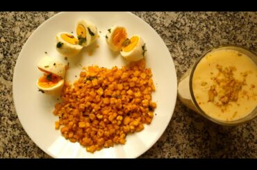 Weightloss Platter: Glossy Corns with Boiled Eggs #Weightloss Recipe #Healthy Breakfast