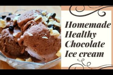 Healthy Chocolate Ice Cream Recipe| No Sugar| No Milk| Completely Vegan