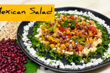 Mexican Salad | healthy tasty mexican salad recipe with indian flavors.