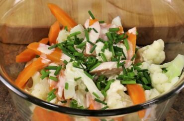 Cauliflower and Carrot Salad in Tahini Dressing  Healthy idea for Weight Loss