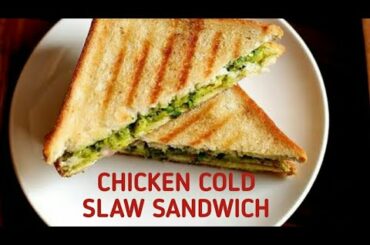 Chiken cold slaw sandwich # easy and tasty sandwiches