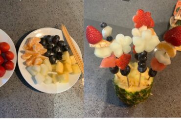 Healthy & easy fruit kebabs | No junk snack idea for kids parties
