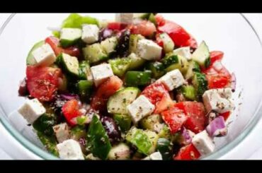 HEALTHY + SIMPLE GREEK-INSPIRED SALAD | Summer Recipe Ideas
