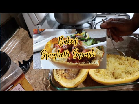EASY BAKED SPAGHETTI SQUASH | Healthy Meals With Angie EASY BAKED SPAGHETTI SQUASH | Healthy Meals With Angie