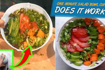 Testing Kitchen Gadget ** 1 Minute Salad Cutter Bowl Food Gadget Review ** DOES IT WORK?