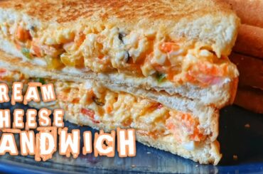 Cream Cheese Sandwich | Easy Sandwich recipe | Easy Breakfast recipe | Evening Snack | FOOD DOOD