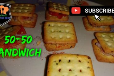 50-50 SANDWICH || 2 min recipe|| food without fire.