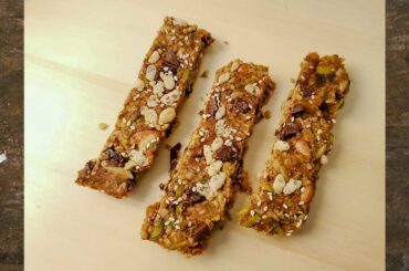 ENERGY BARS | Easy to make, No-Bake, Healthy, Survival Snack Recipe