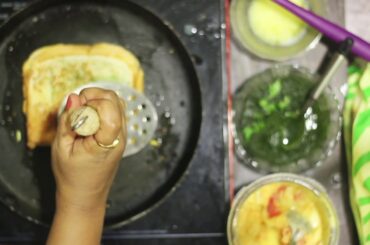 Quick Veg Tawa Sandwich Breakfast with all goodness in it.