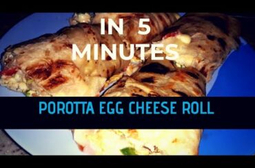 Porotta Egg Cheese Rolls/easy sandwich in 5 minutes/paratha rolls#howtomake#foodzvilla#eggcheeserol