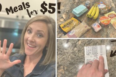 SUPER CHEAP, EMERGENCY BUDGET MEALS // BREAKFAST, LUNCH, DINNER FOR 3 DAYS FOR $5!