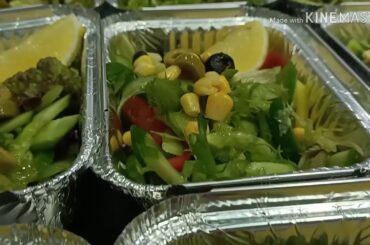 Preparing healthy salad 250 pax for quarantine people