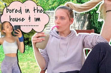 another day in quarantine | healthy meals, home workout, productivity