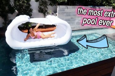 THE MOST EXTRA POOL EVER!! + cooking with remi *healthy cookies and homemade bread*