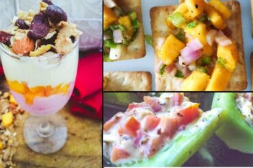 NO COOK 5 MINUTE HEALTHIER SNACK IDEAS | running late? wanna cook some fancy yet healthy snacks?