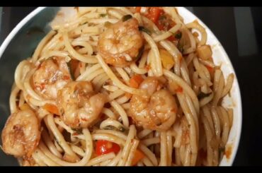 Easy Spaghetti Recipe | Garlic Prawn Pasta | Healthy Food Recipes | Lockdown Recipes | Cook #withme