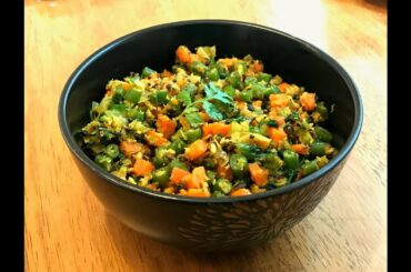 Healthy Carrot Beans Stir Fry | Carrot Beans poriyal | Carrot Beans Thoran | Carrot Beans palya