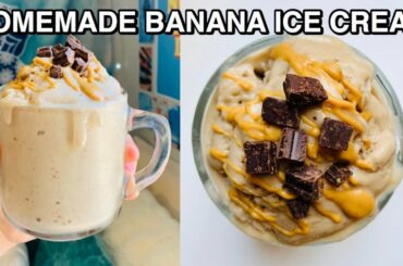 How To Make Healthy Banana Ice Cream | 3 ingredient Banana Ice Cream Recipe | Paola Espinoza