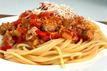 Healthy Turkey Spaghetti Bolognese - High Protein Low Calories