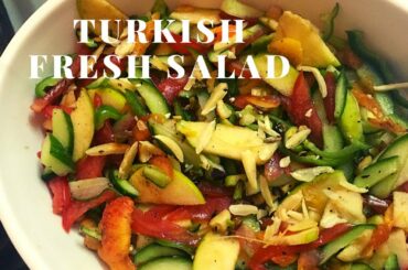 Healthy Salad Recipe | #HappyCookingToYou | Turkish Fresh Salad in cooking with Zomak