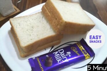 3 Minutes Evening Snacks Recipe | Crispy &Sweet Bread Snack | Lockdown Recipes | Easy Instant Snack