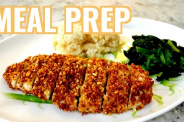 OVEN-BAKED KATSU CHICKEN with Spinach Salad | Meal Prep | Healthy Recipe