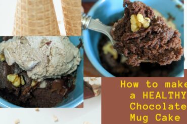 Eggless Healthy Chocolate Mug cake recipe with Jaggery and Whole wheat flour!Easy 5 minute recipes !