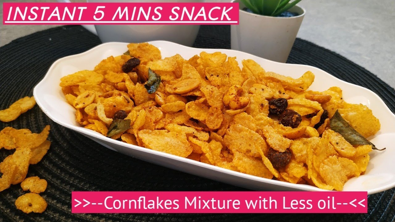 Instant and Quick Tea time snack recipe|Cornflakes Mixture recipe with less oil|Healthy snacks Instant and Quick Tea time snack recipe|Cornflakes Mixture recipe with less oil|Healthy snacks