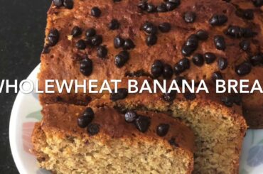 Healthy Whole wheat banana bread | Eggless banana bread | vegan banana bread | Homemade by Akansha