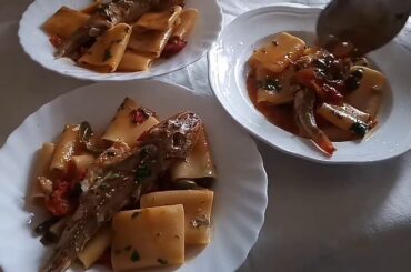 Italian pasta recipe# pasta paccheri con pesce gallinella#Healthy food# sokher ranna