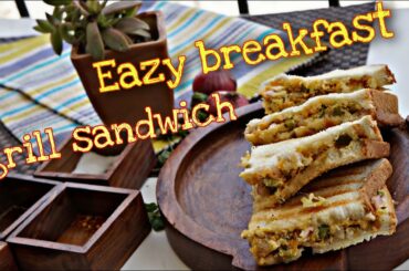 Easy breakfast| curd sandwich| hung curd grill sandwich| healthy veg sandwich| dahi k sandwich