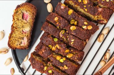 Healthy Rhubarb, Orange & Pistachio Loaf / Low Carb Summer Recipe