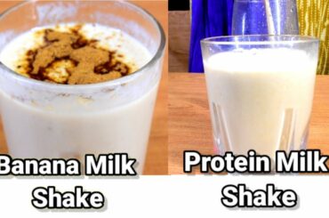 Healthy recipes/immunity increase drinks/banana and protein milk shake/100% healthy juice