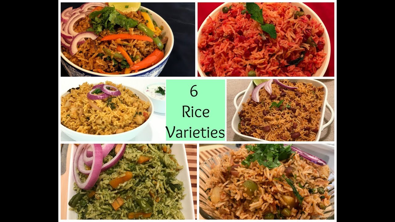 RiceRecipes | 6 Different Rice Recipes | Pulao Recipes | Lunch box Recipes | Indian Rice Varieties RiceRecipes | 6 Different Rice Recipes | Pulao Recipes | Lunch box Recipes | Indian Rice Varieties