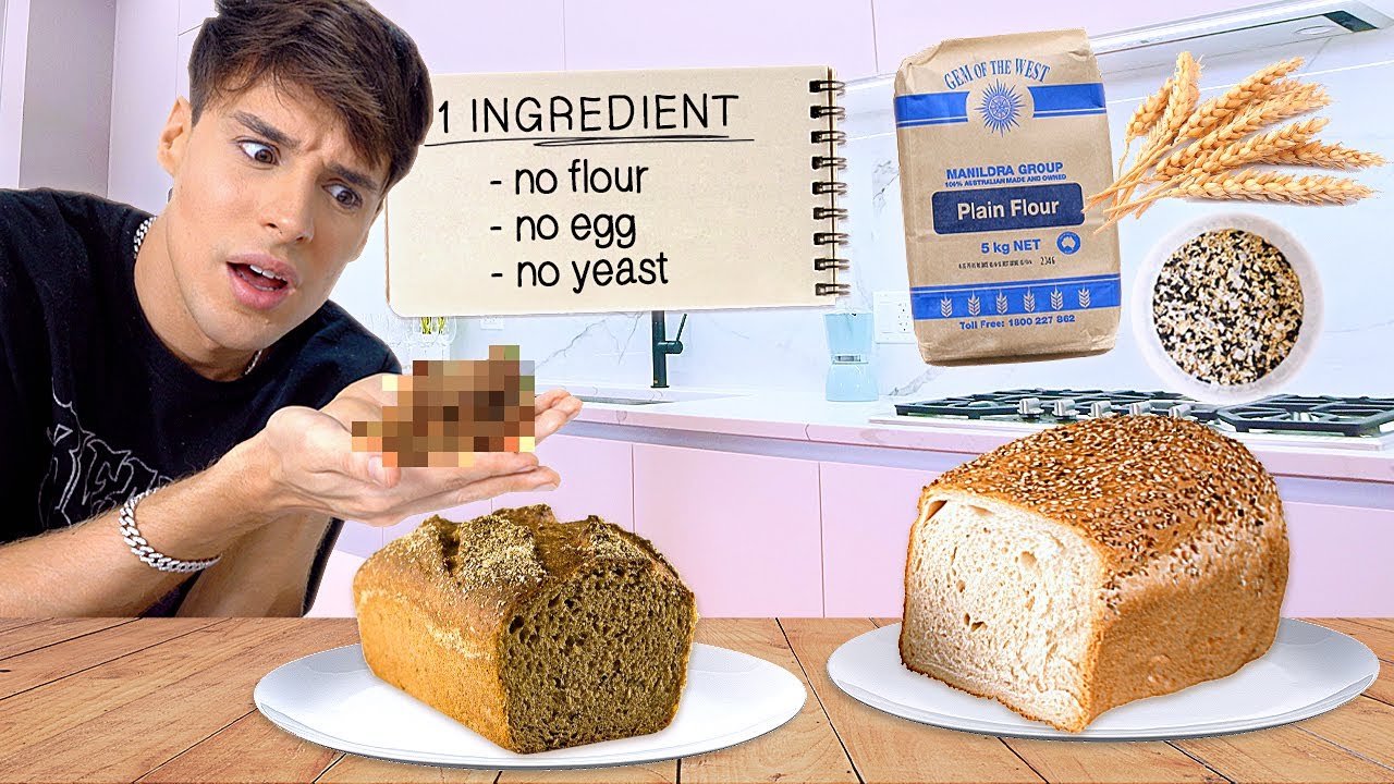 I made a 1-Ingredient vs. 10-Ingredient BREAD recipe I made a 1-Ingredient vs. 10-Ingredient BREAD recipe