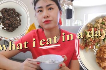 what i eat in a day + work outs (healthy recipes!!)