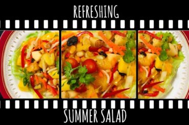 Refreshing Summer Salad | Fully Loaded Fruit & Vegetable Salad | Healthy Salad