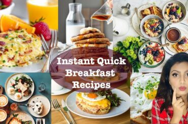 Instant Quick Breakfast Recipes | Easy Breakfast Ideas | Hindi-English | The Glam Girl | Dr Anitha