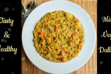 Mix Veg Daliya|Daliya Pulao|Broken Wheat |Porridge|Healthy & Tasty|Weight lose Recipe|Noni Kitchen